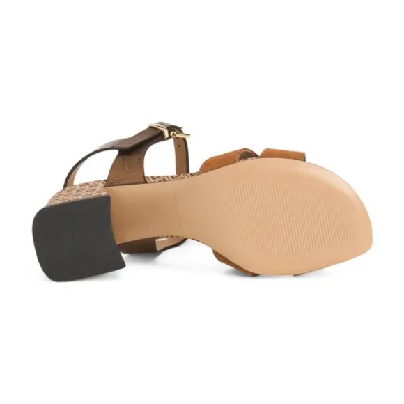 EVALUNA Made In Italy Leather Sandals With Buckle